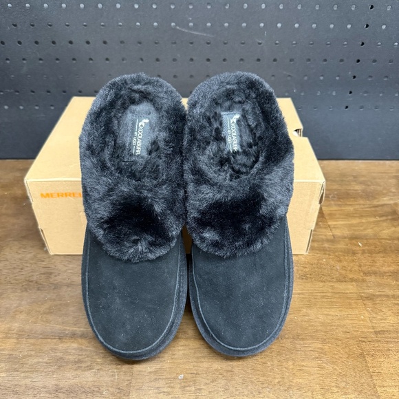 New W/ Box! Women's Koolaburra by Ugg Black Slip On Platform Tizzey Clogs Size 9 - Picture 3 of 5